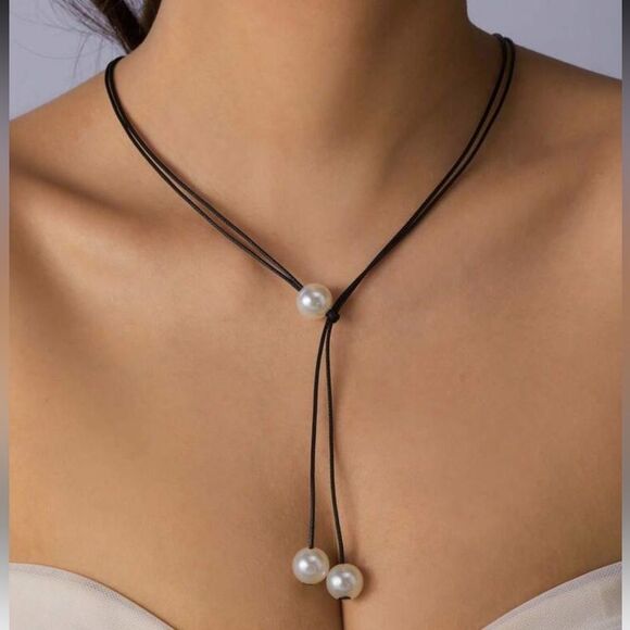 Boho Pearl Necklace A1341 - Picture 2 of 5